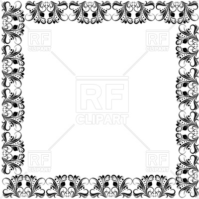 400x400 Floral Ornate Frame Vector Image Vector Artwork Of Borders And