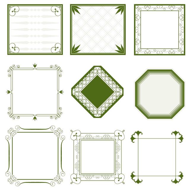 640x640 Free Vectors Vintage Minimalist Ornate Frame Collection Great