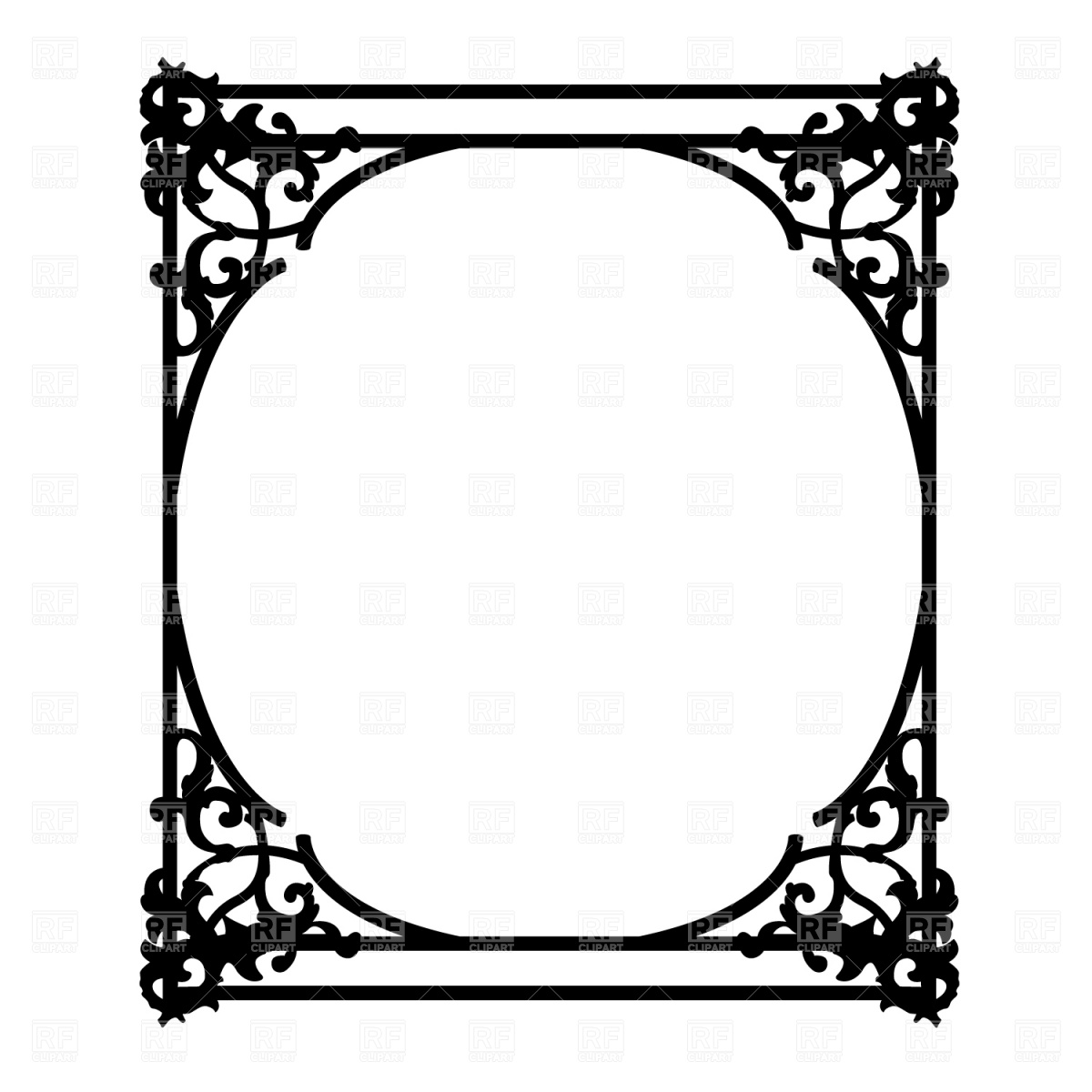 1200x1200 Old Ornate Frame Vector Image Vector Artwork Of Borders And