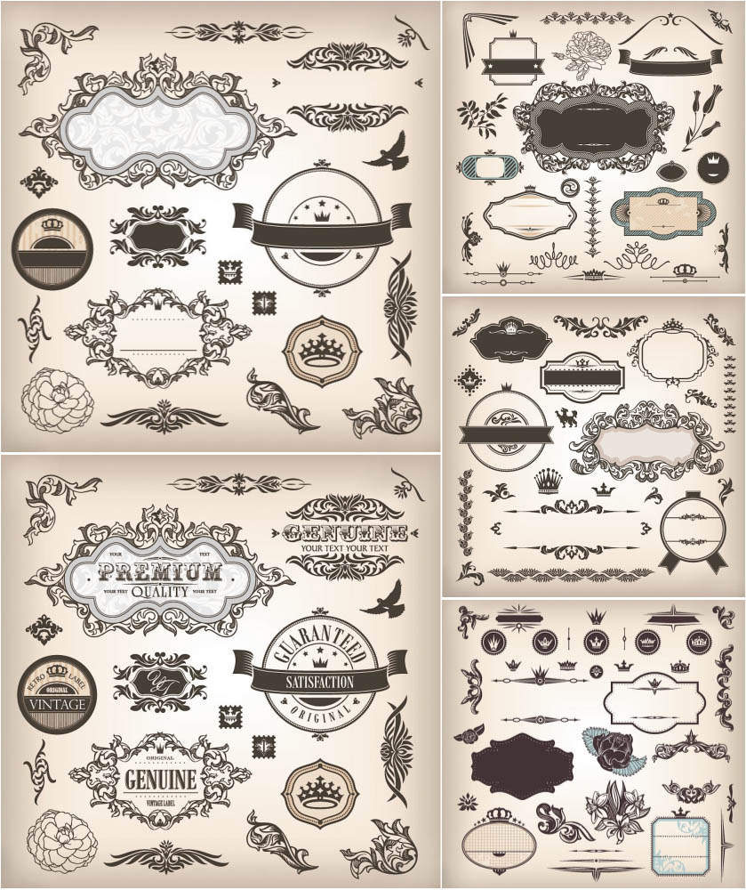 839x1000 Ornate Decorative Frames Vector Free Download Vectorpicfree