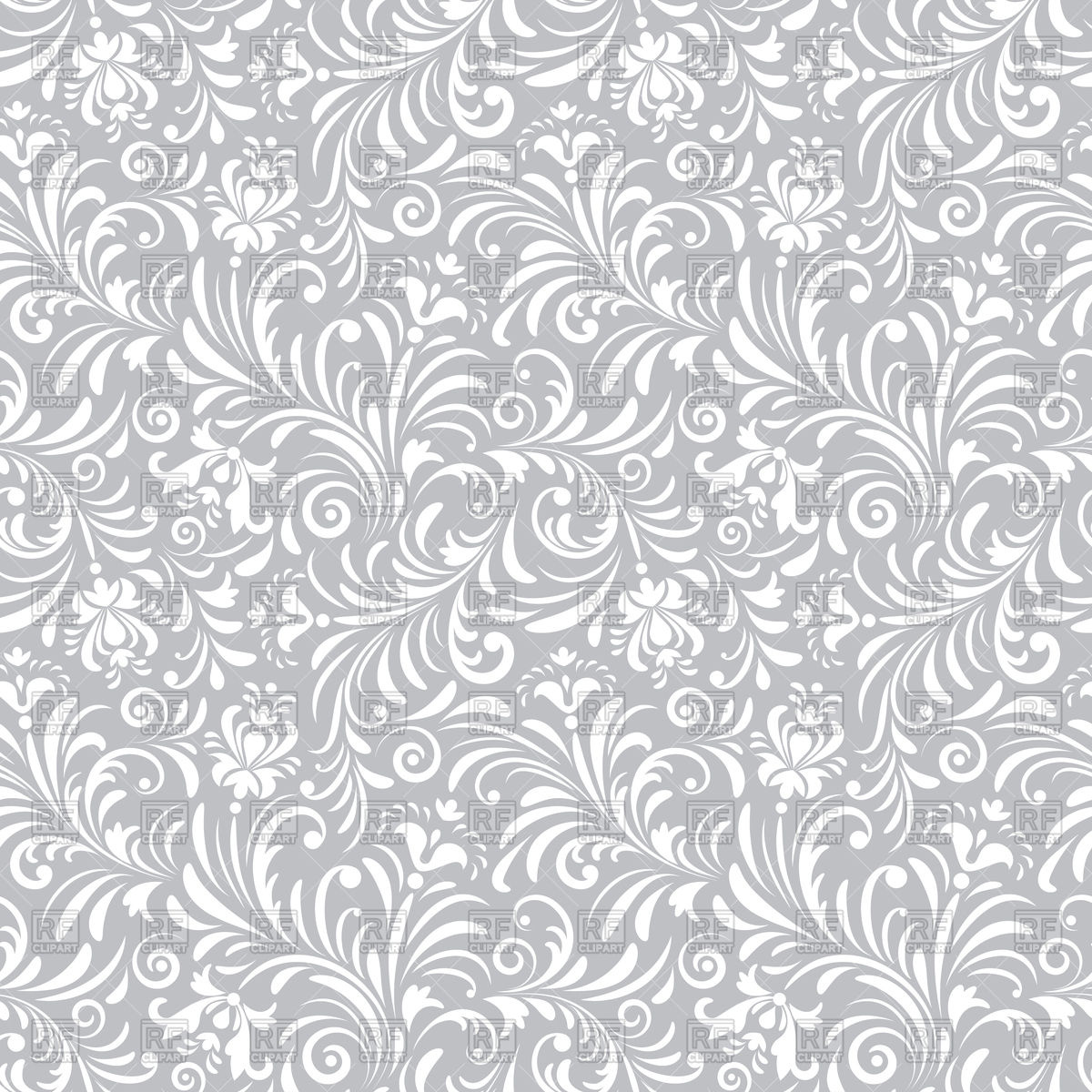 1200x1200 Seamless Pattern With Ornate Flowers Vector Image Vector Artwork
