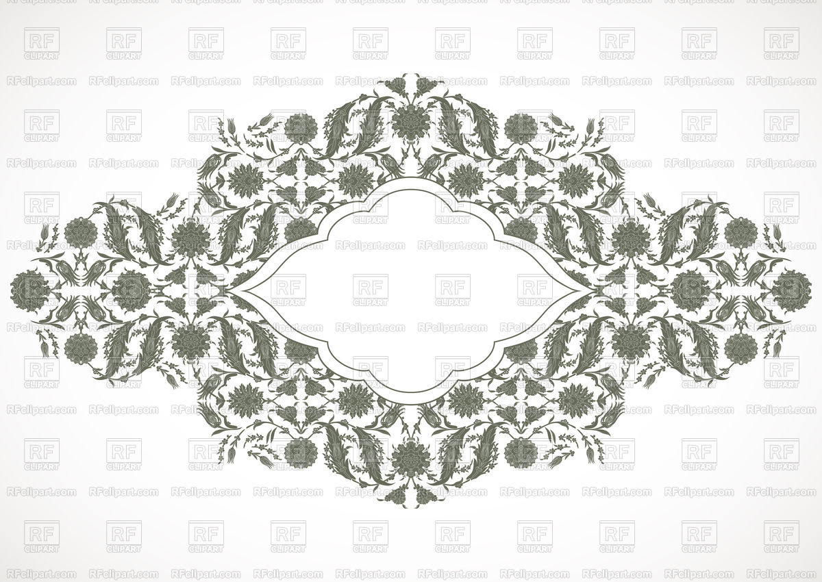 1200x850 Arabesque Vintage Outline Ornate Pattern Vector Image Vector