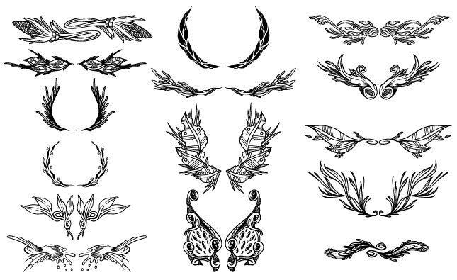 645x395 Ornate Ornaments Vector Pack For Adobe Illustrator