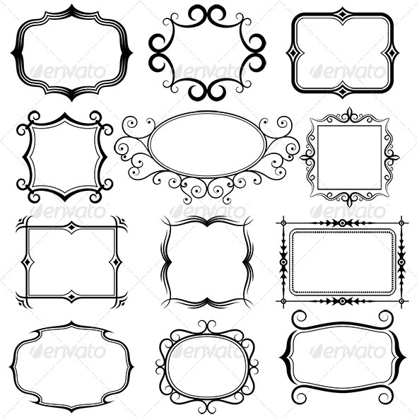 590x590 Ornate Vector Frames By Alisher9 Graphicriver