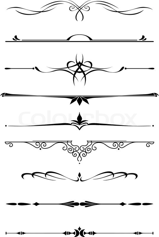 538x800 Vintage Dividers And Borders Set In Medieval Style For Embellish