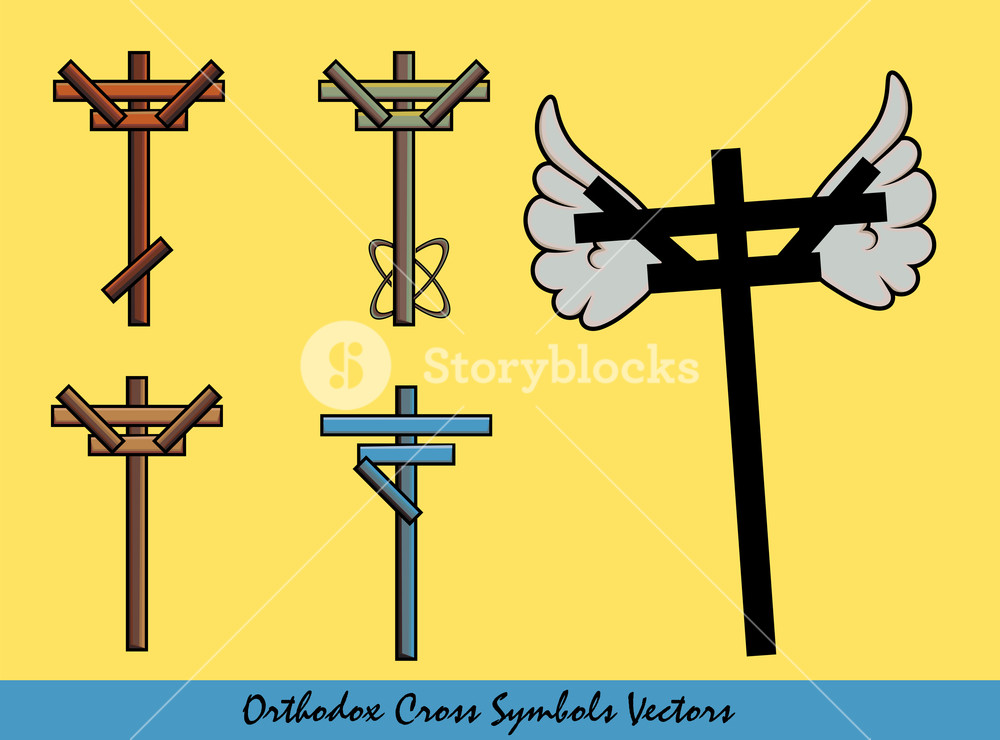 1000x740 Orthodox Cross Symbols Vector Designs Illustration Royalty Free