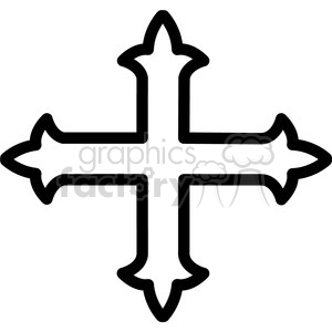 300x300 Royalty Free Orthodox Cross Outline Vector Icon 398838 Icon