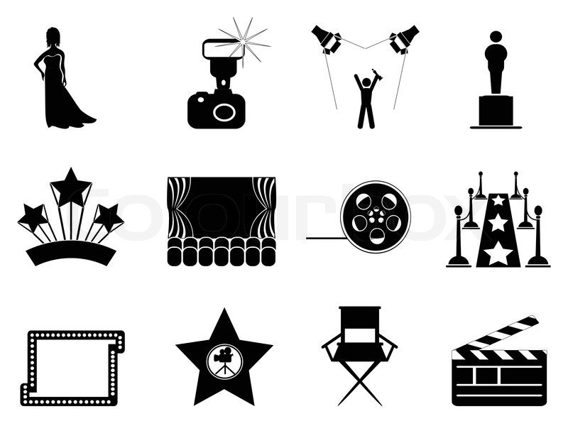 800x600 Movie And Oscar Symbol Icons Stock Vector Colourbox