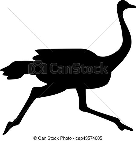 450x465 Running Ostrich.