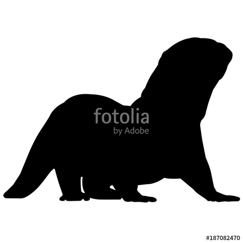 500x500 Otter Silhouette Vector Graphics Stock Image And Royalty Free