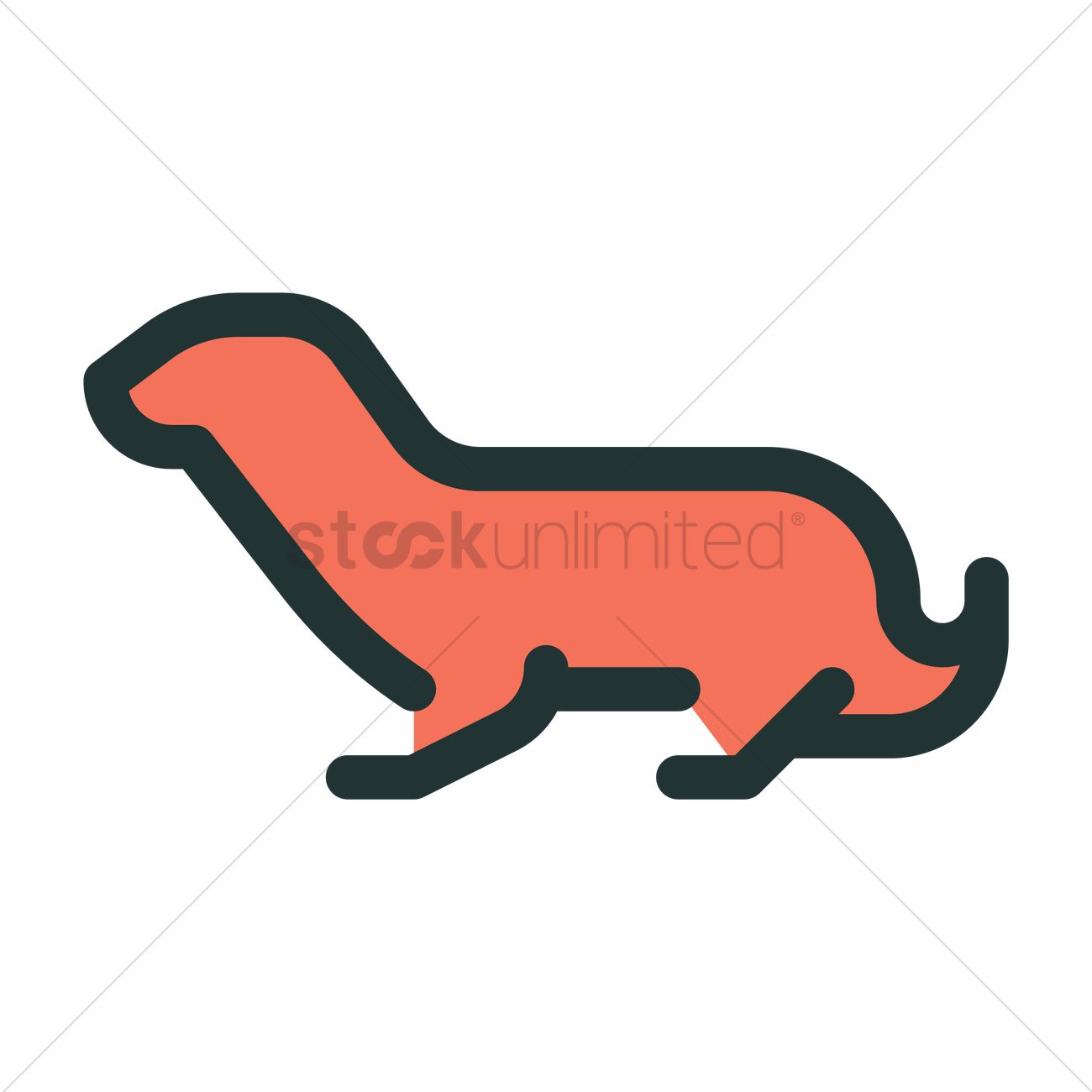 1300x1300 Otter Vector Image