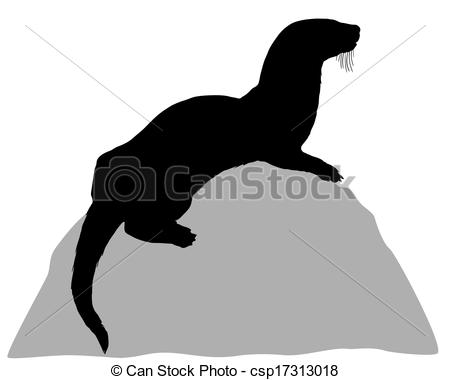 450x380 Otter Clipart Vector