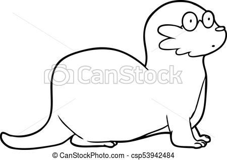 450x317 Cartoon Otter Vector