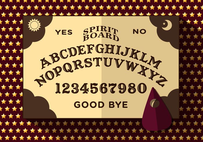 700x490 Ouija Board Vector Illustration