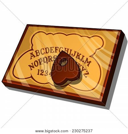 450x470 The Ouija Board Isolated On White Background. Vector Cartoon Close