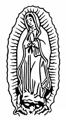 221x400 Virgin Mary Lady Guadalupe Madonna 2 Vinyl Decal, Religious Decals