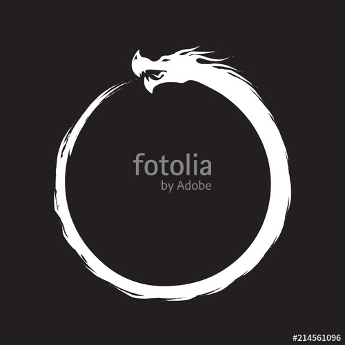 500x500 Ouroboros Infinity Symbol. Stock Image And Royalty Free Vector