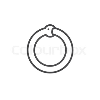 320x320 Ouroboros Snake Vector Icon. Filled Flat Sign For Mobile Concept