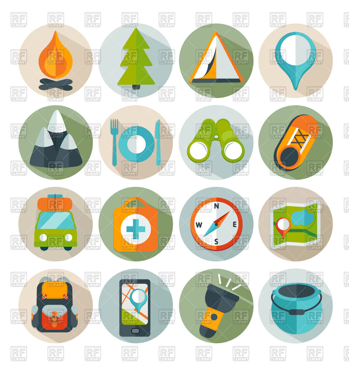 1131x1200 Hiking And Outdoor Icons Vector Image Vector Artwork Of Travel