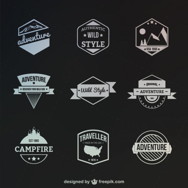 626x626 Retro Style Outdoor And Adventure Badges Vector Free Download