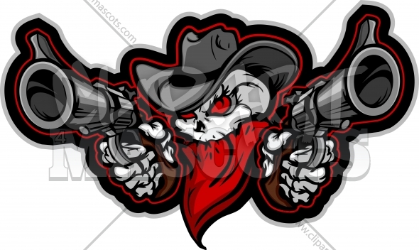 590x352 Outlaw Mascot Clipart Vector Graphic