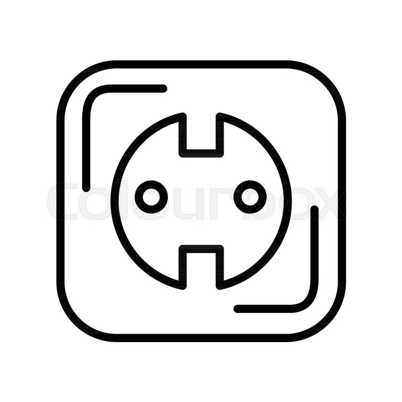 800x800 Empty Interior White Wall With Power Outlet Stock Vector Colourbox