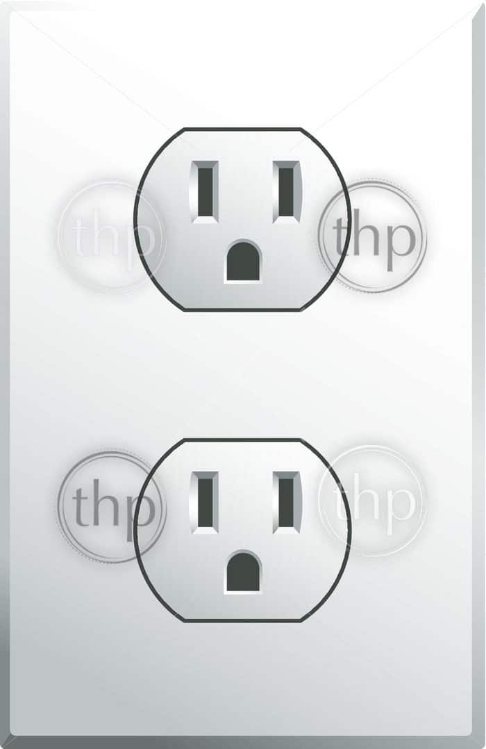 700x1077 Power Outlet In Style Used In The Usa In Vector Photo