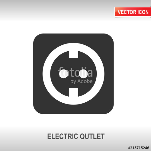 500x500 Electric Outlet Vector Icon Stock Image And Royalty Free Vector