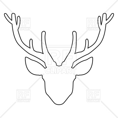 400x400 Head Deer Outline Vector Image Vector Artwork Of Plants And