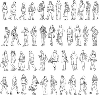 386x368 People Outline Free Vector Download (11,378 Free Vector) For