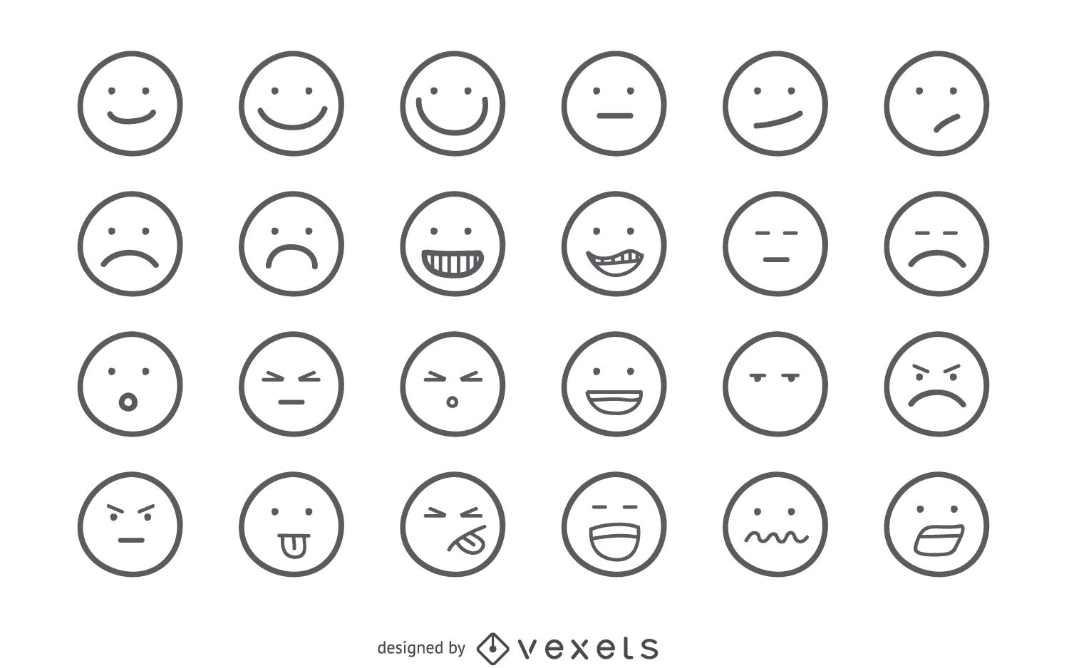 1500x938 Emoji Outline Set