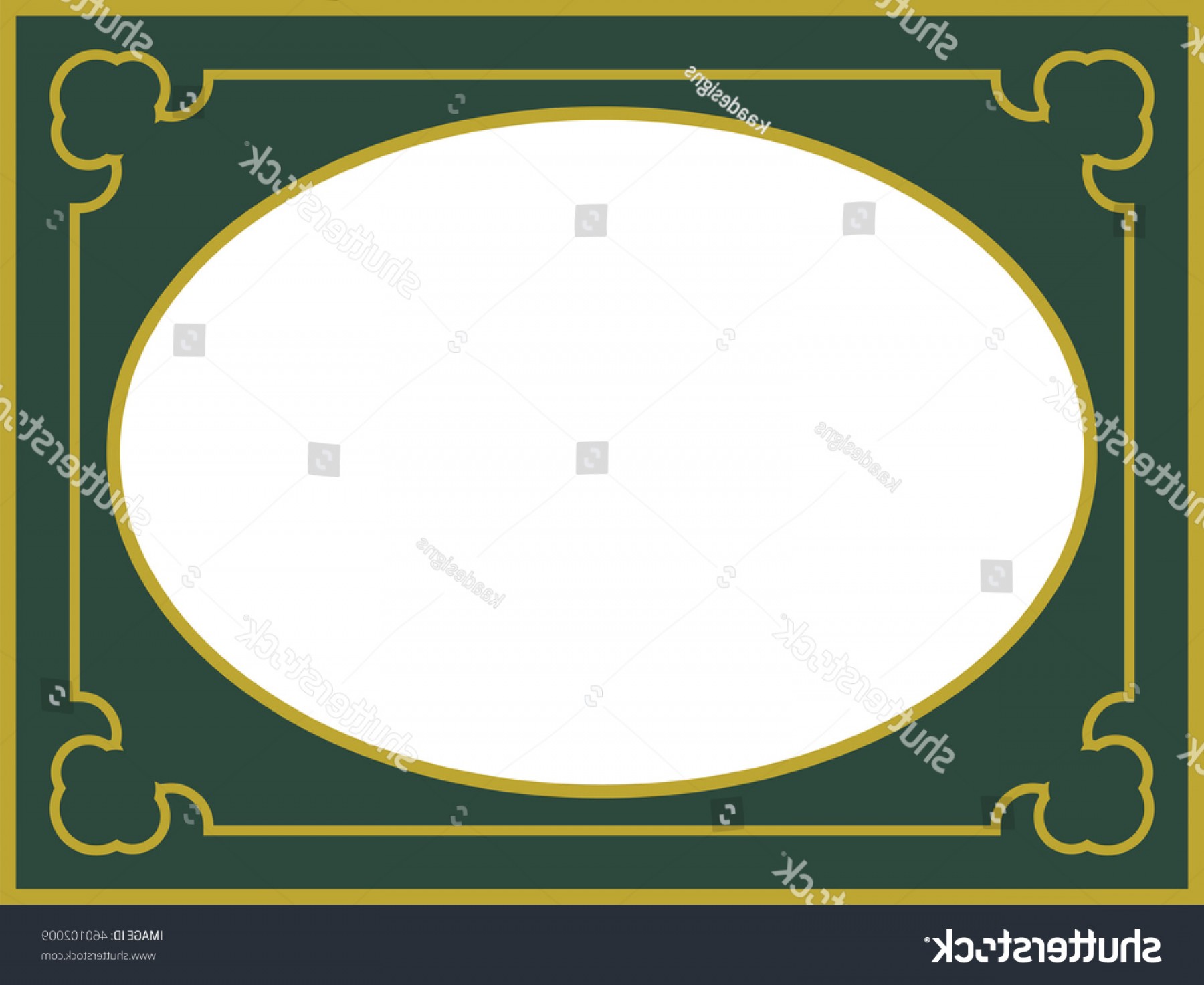 1800x1473 Green Oval Frame Border Vector Vintage Createmepink