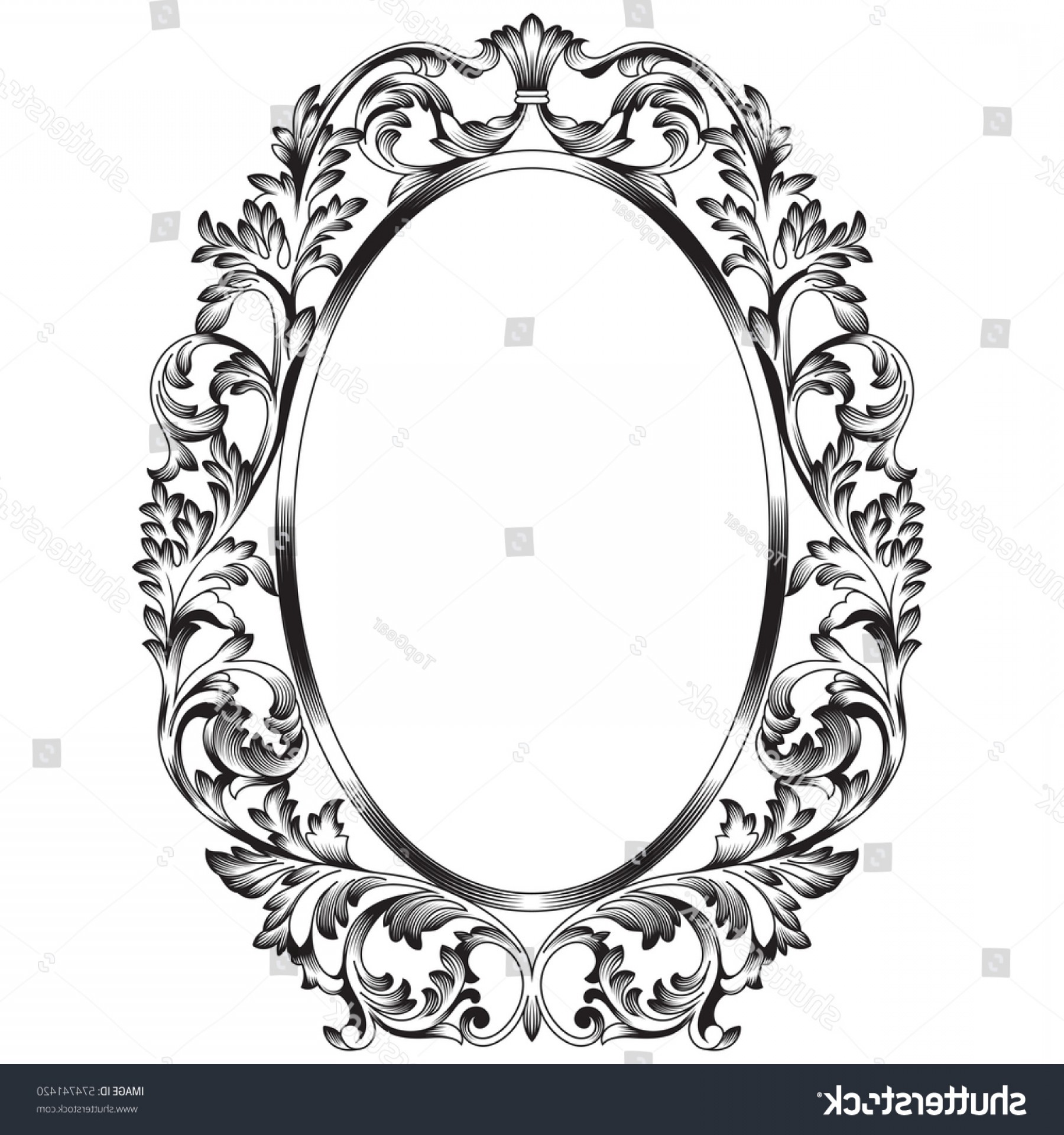 1800x1920 Oval Vintage Border Frame Engraving Retro Lazttweet
