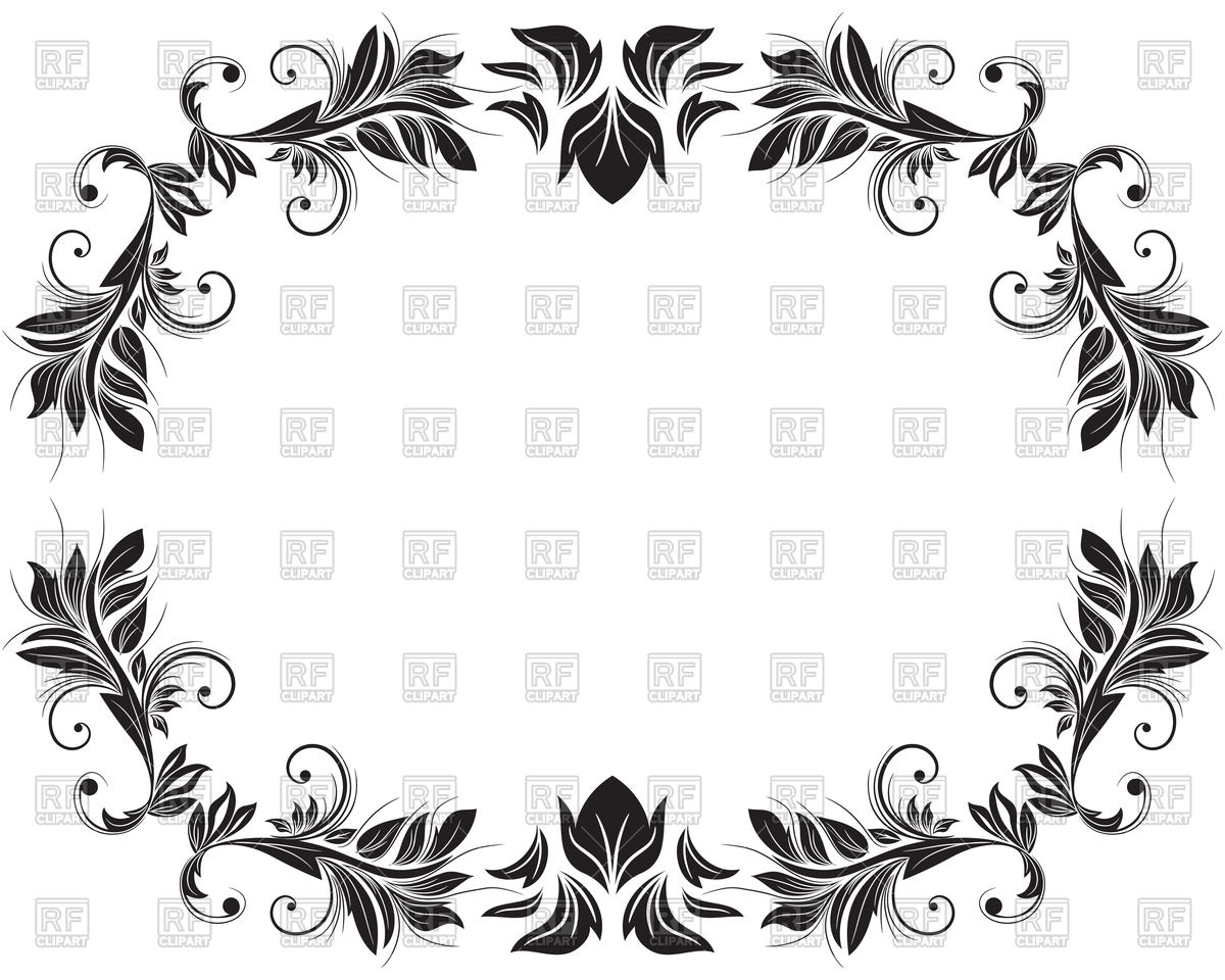 1200x960 Floral Oval Frame Vector Image Vector Artwork Of Borders And