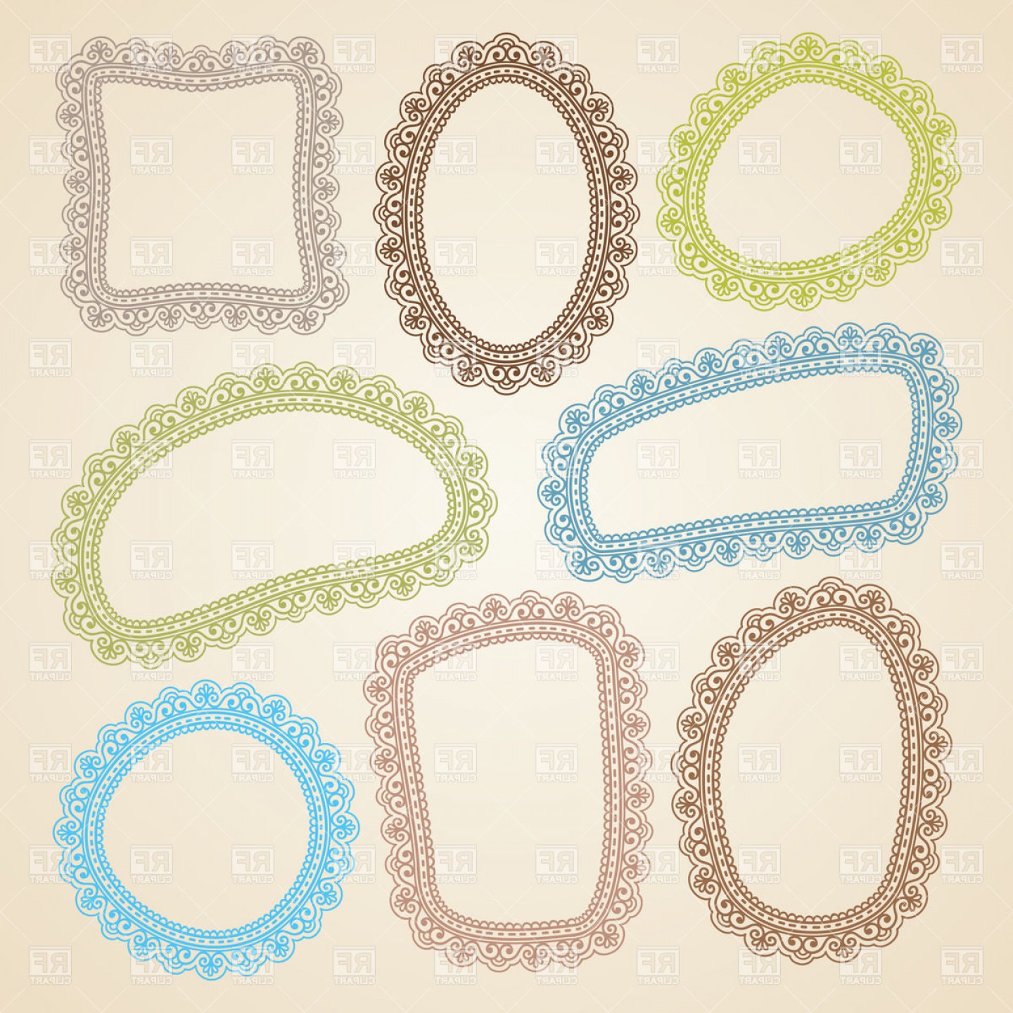 1440x1440 Lace Oval Frame Vector Lazttweet