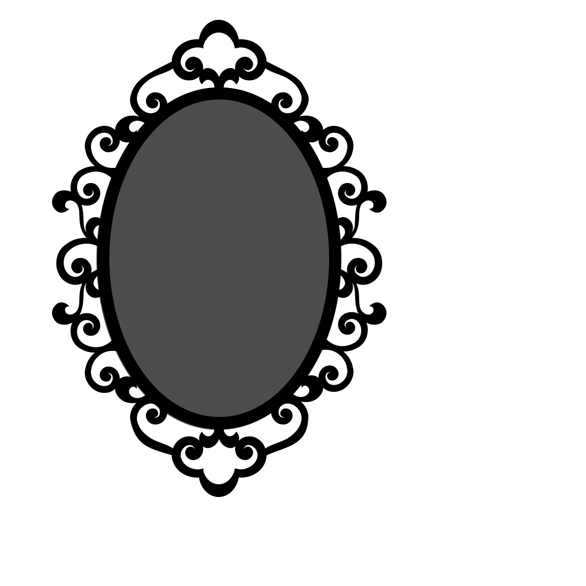 1152x1152 Oval Frame Vector Clipart