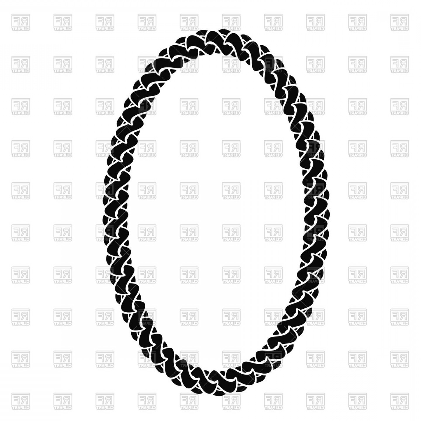 1440x1440 Black Chain Oval Frame Vector Clipart Shopatcloth
