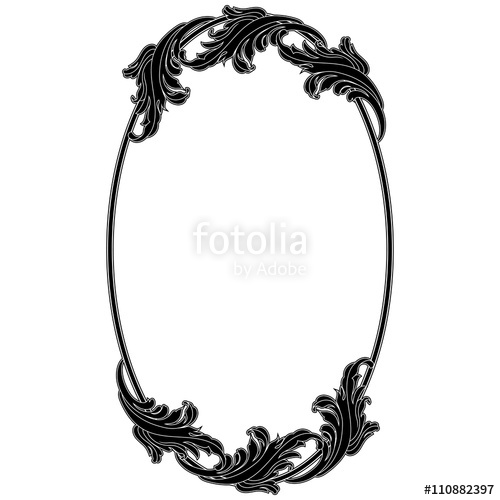500x500 Oval Vintage Frame. Vector. Stock Image And Royalty Free Vector