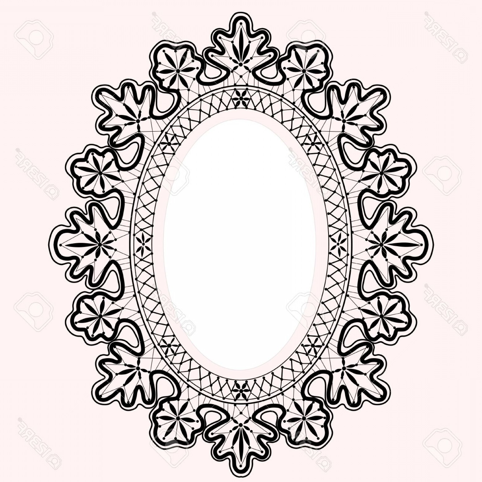1560x1560 Photostock Vector Black Lace Oval Frame Vector Lazttweet