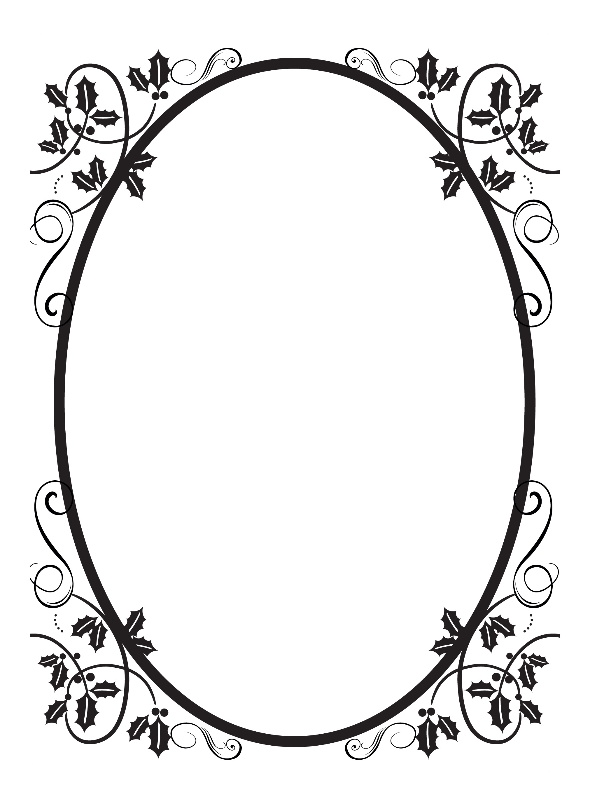 2023x2755 Vector Oval Borders Clipart