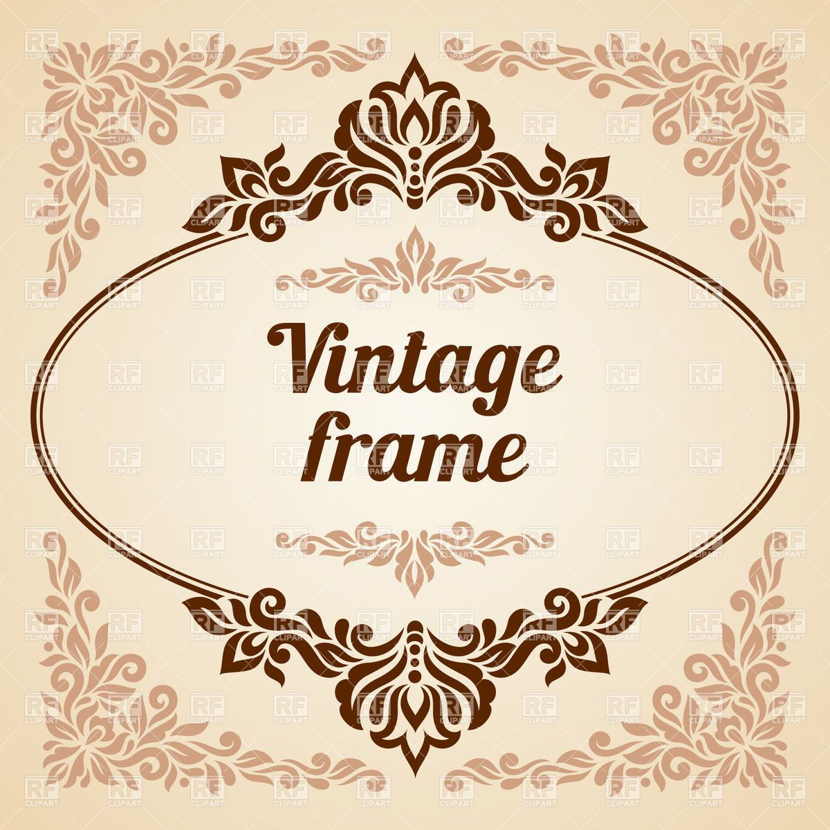 1200x1200 Vintage Oval Frame Vector Free