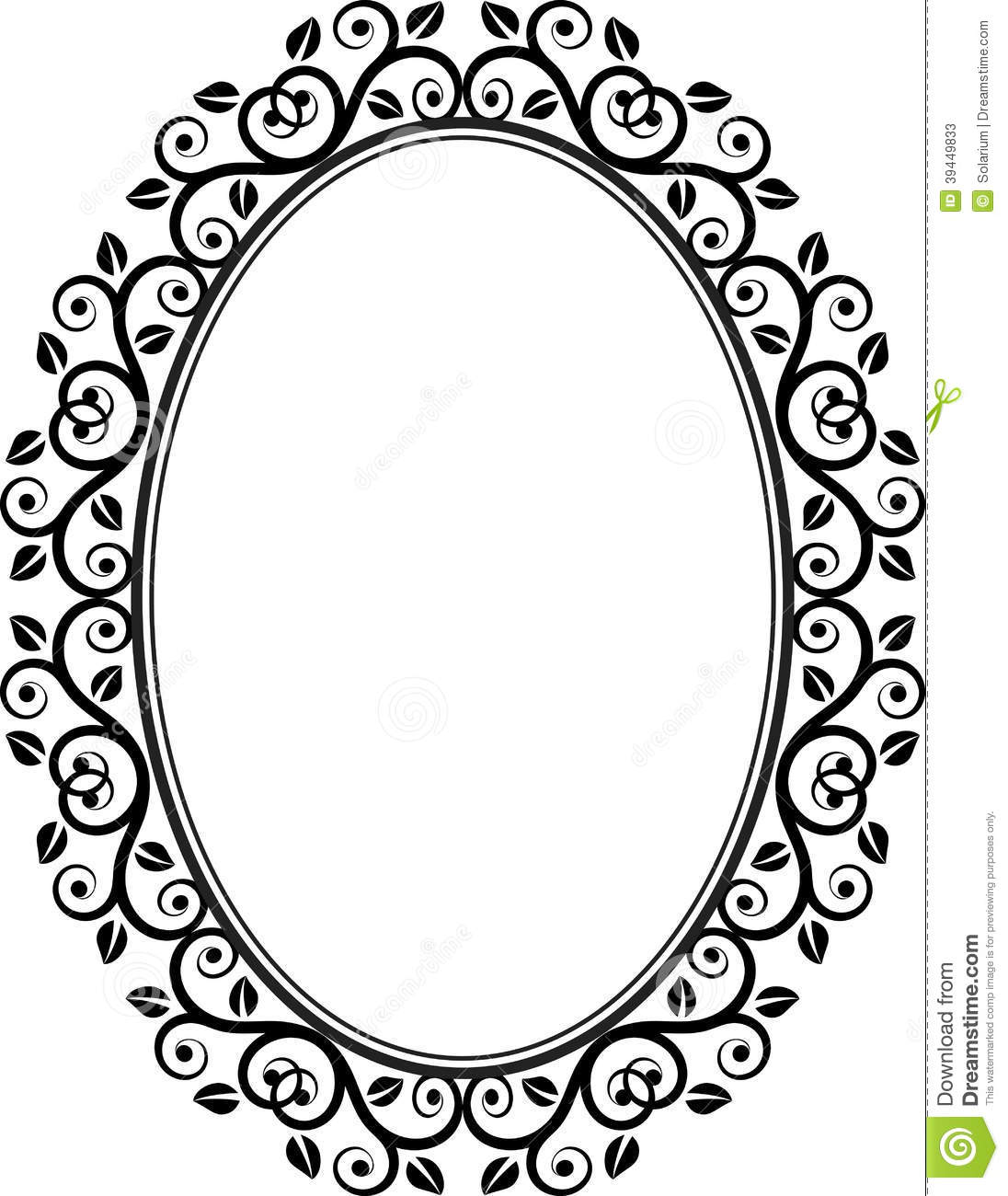 1096x1300 Floral Oval Frame