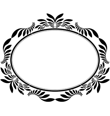 380x400 Frame Oval Vector Clipart Panda