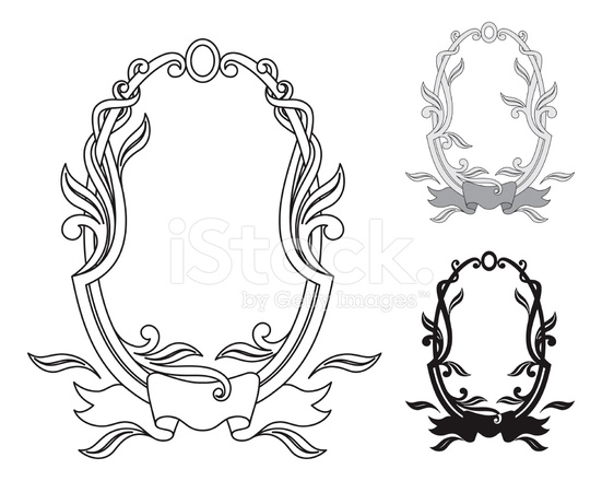 551x440 Vector Oval Frame Stock Vector