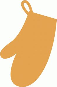 195x300 Oven Mitt Silhouette Clipart