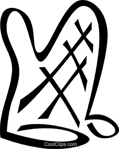 383x480 Oven Mitts Royalty Free Vector Clip Art Illustration Vc025871