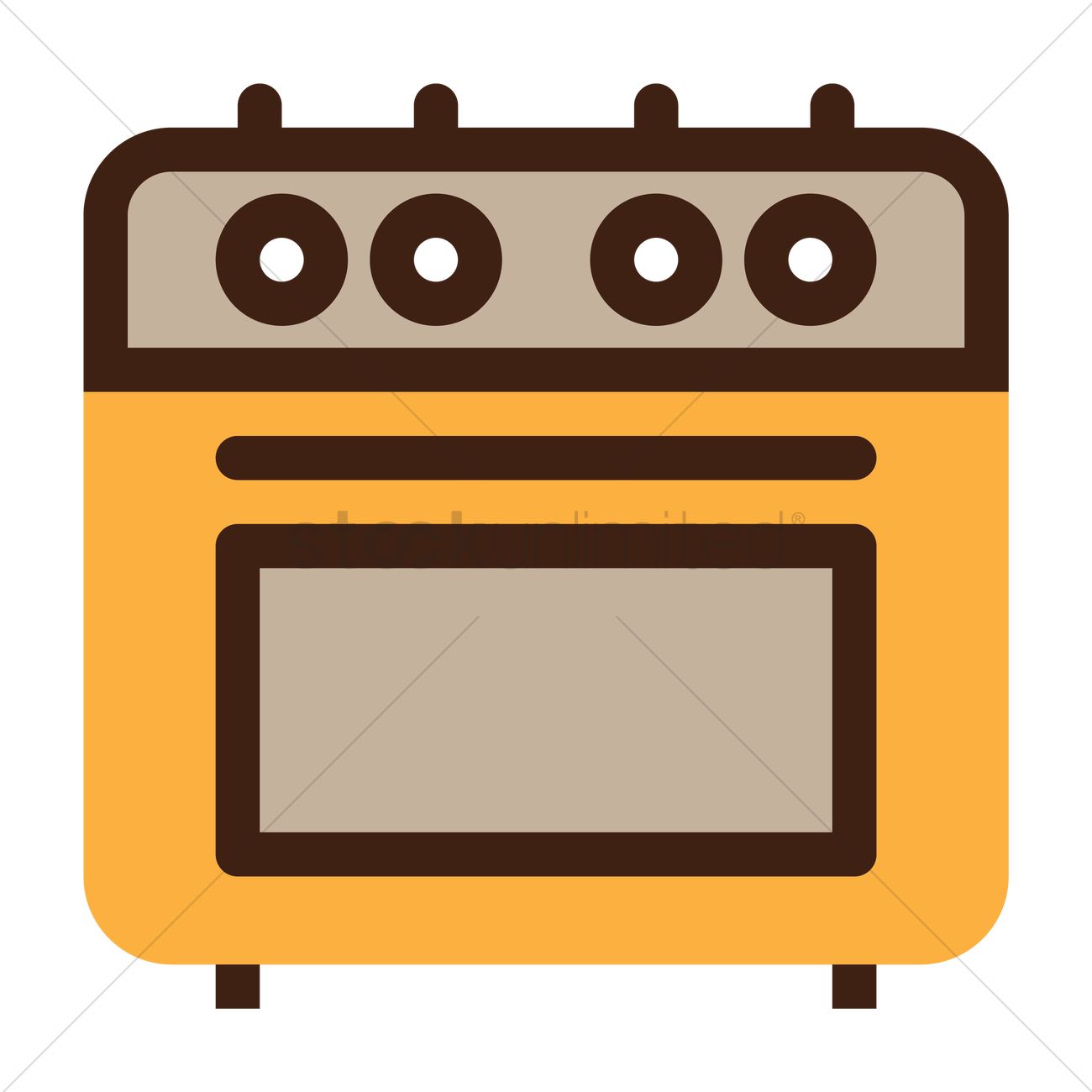 1300x1300 Kitchen Oven Vector Image