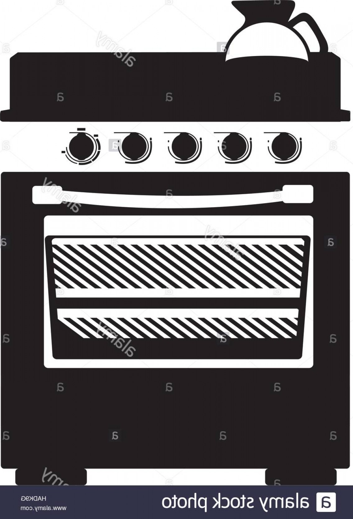 1135x1668 Stock Photo Monochrome Silhouette Stove With Oven Vector