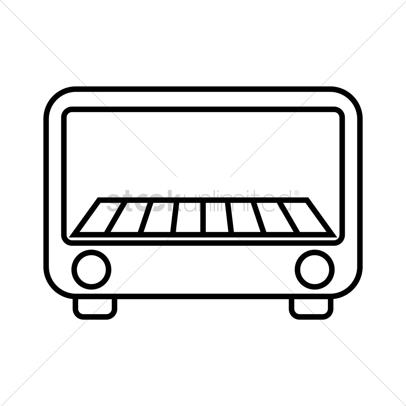 1300x1300 Toaster Oven Vector Image