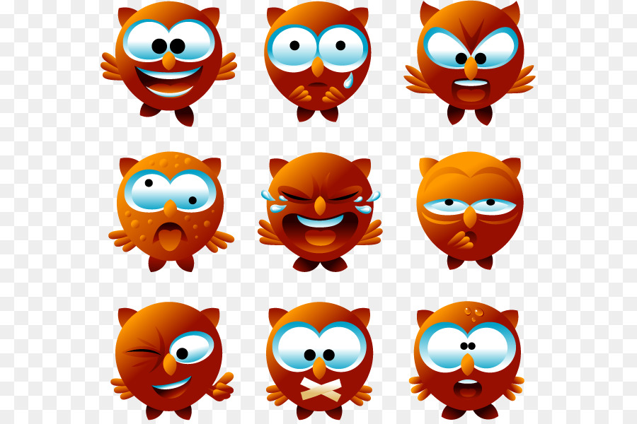 900x600 Owl Cartoon Face Clip Art